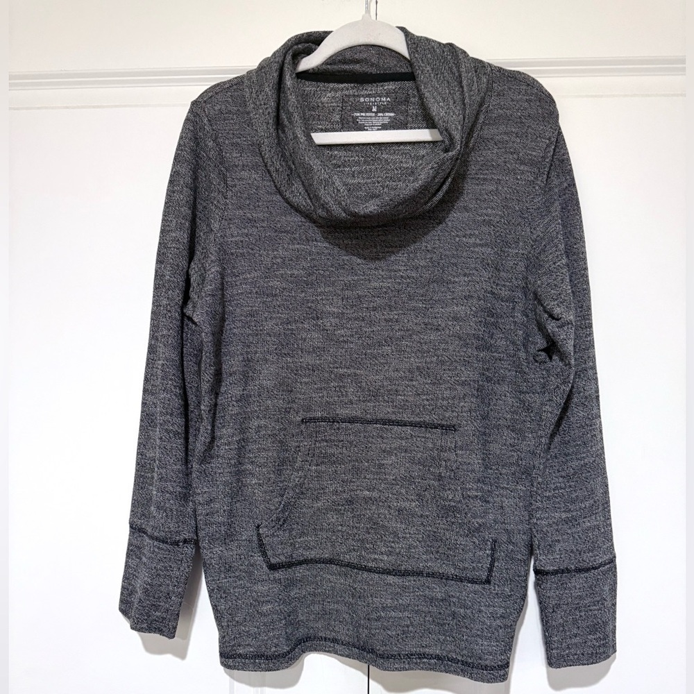 Sonoma Charcoal Cowl Neck Sweater
